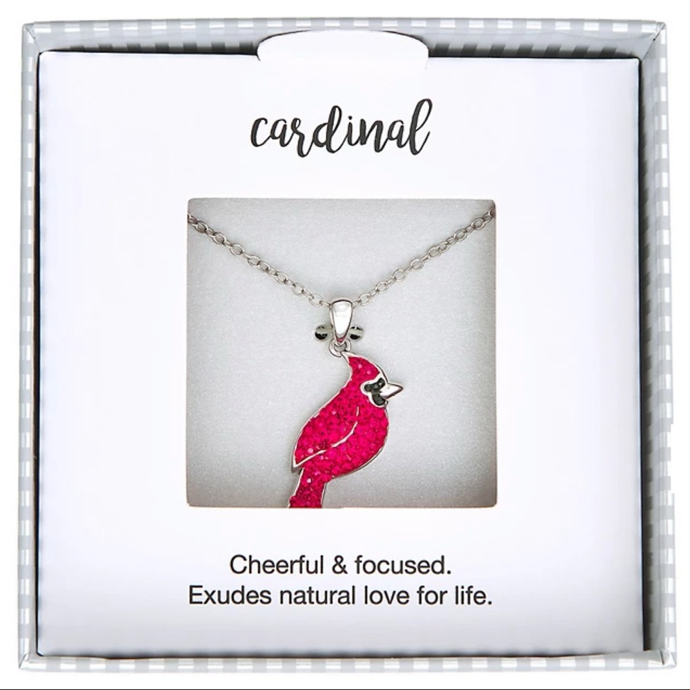 Crystal Cardinal Red Pendant Necklace Girlfriend Mother Friend Gift